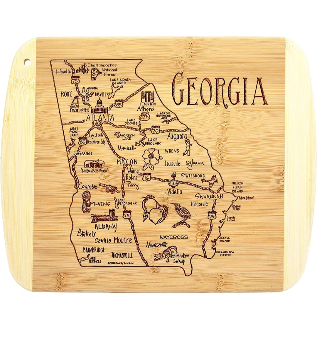 Bamboo Georgia Peach State Cutting Board